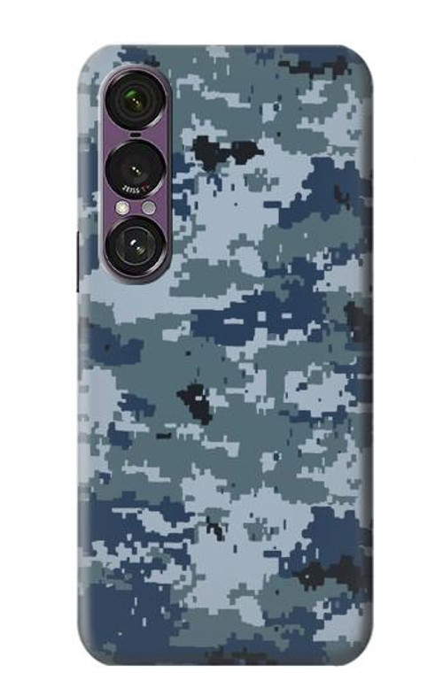 W2346 Navy Camo Camouflage Graphic Case Cover Custodia e Flip Case per Sony Xperia 1 VII