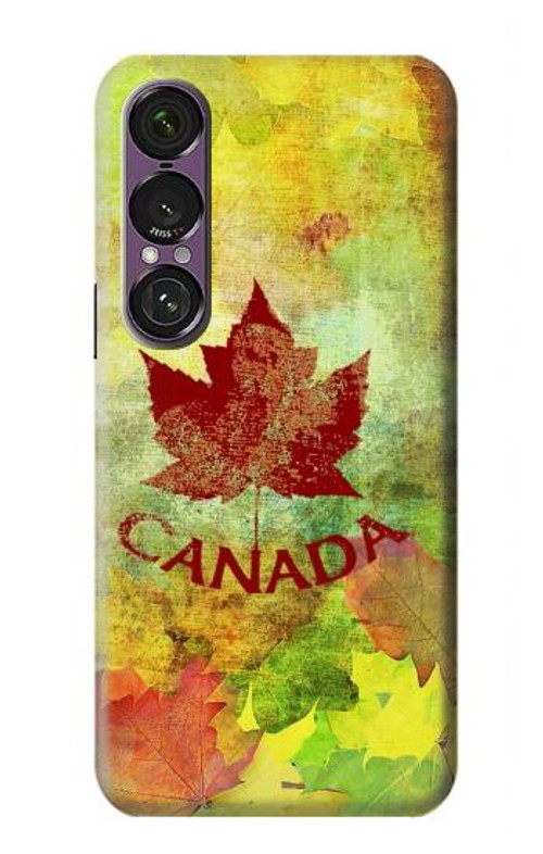W2523 Canada Autumn Maple Leaf Case Cover Custodia e Flip Case per Sony Xperia 1 VII