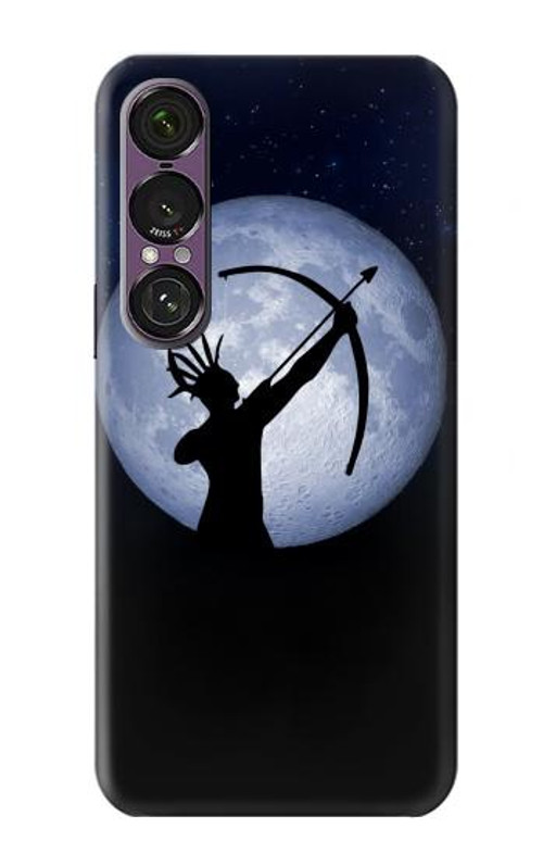 W3489 Indian Hunter Moon Case Cover Custodia e Flip Case per Sony Xperia 1 VII
