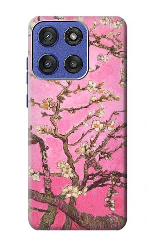 W2449 Pink Blossoming Almond Tree Van Gogh Case Cover Custodia e Flip Case per Motorola Moto G Stylus 5G (2025), Edge 60 Stylus