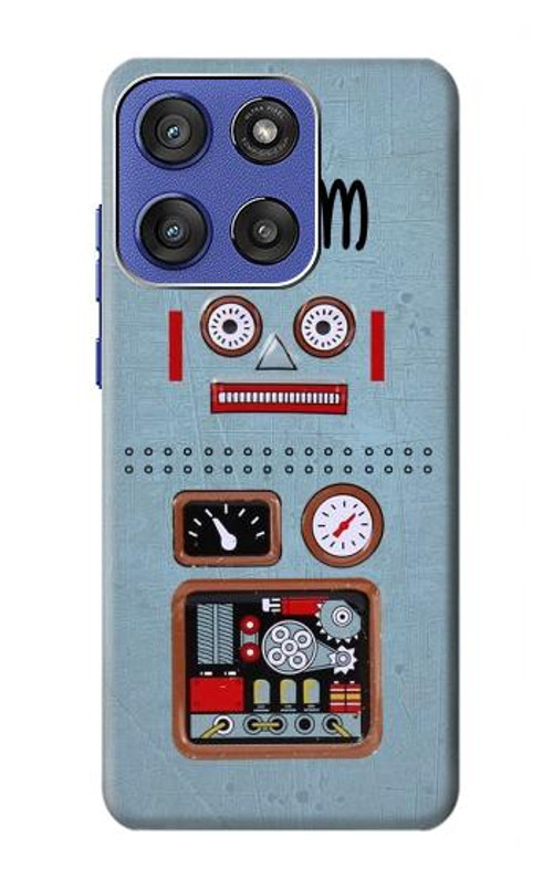 W3040 Retro Robot Toy Case Cover Custodia e Flip Case per Motorola Moto G Stylus 5G (2025), Edge 60 Stylus