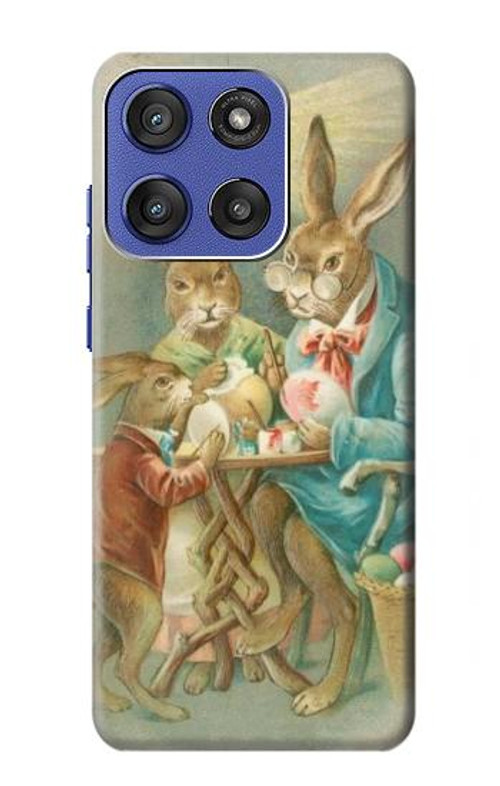 W3164 Easter Rabbit Family Case Cover Custodia e Flip Case per Motorola Moto G Stylus 5G (2025), Edge 60 Stylus