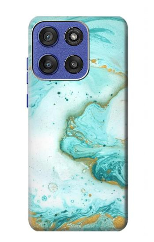 W3399 Green Marble Graphic Print Case Cover Custodia e Flip Case per Motorola Moto G Stylus 5G (2025), Edge 60 Stylus