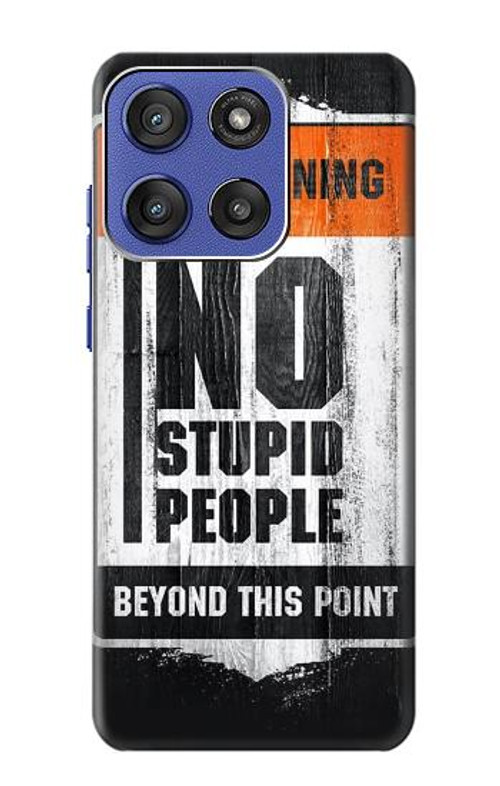 W3704 No Stupid People Case Cover Custodia e Flip Case per Motorola Moto G Stylus 5G (2025), Edge 60 Stylus