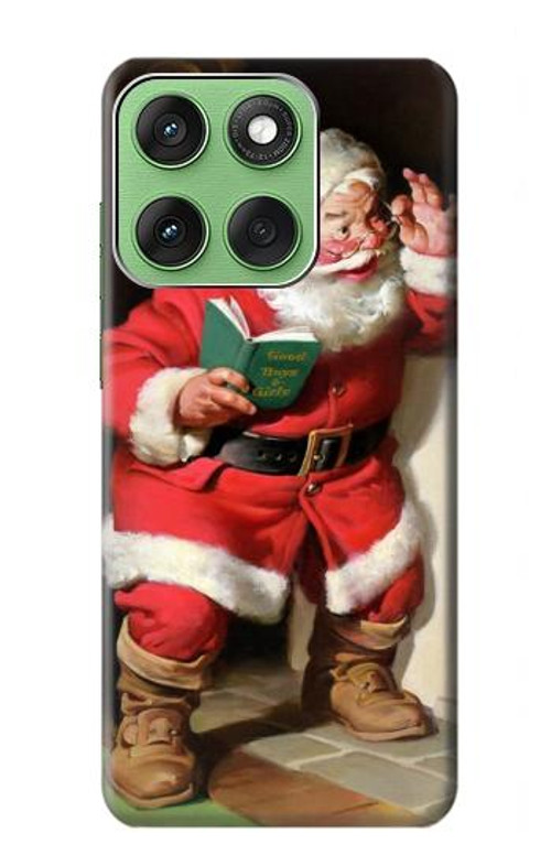 W1417 Santa Claus Merry Xmas Case Cover Custodia e Flip Case per Motorola Edge 60