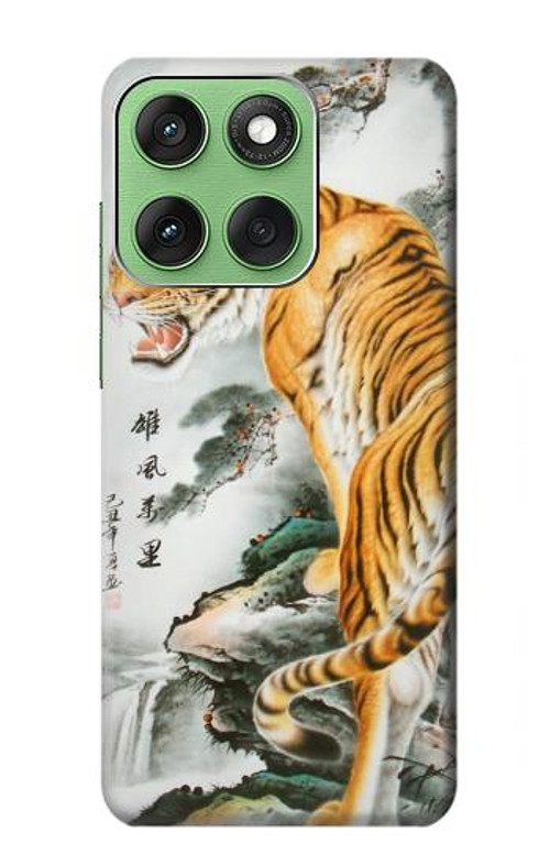 W2750 Oriental Chinese Tiger Painting Case Cover Custodia e Flip Case per Motorola Edge 60