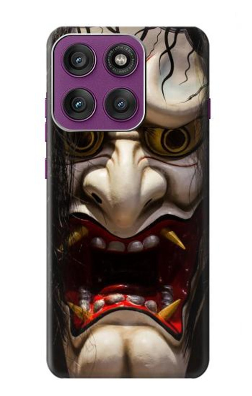 W2112 Hannya Demon Mask Case Cover Custodia e Flip Case per Motorola Edge 60 Pro