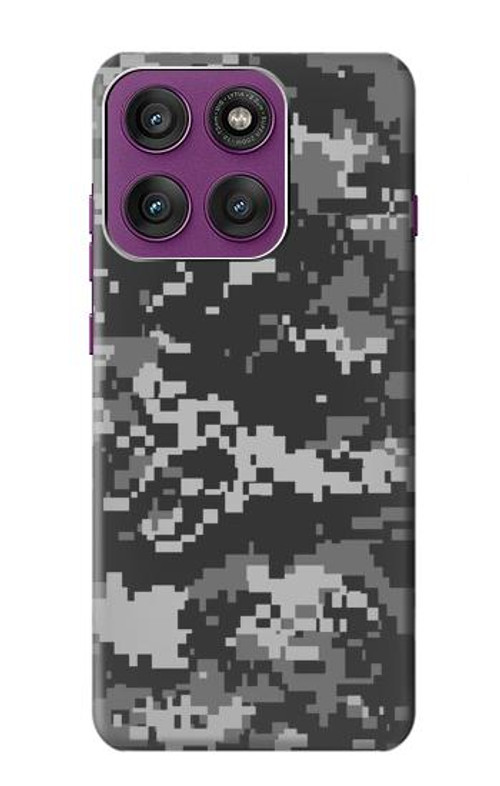 W3293 Urban Black Camo Camouflage Case Cover Custodia e Flip Case per Motorola Edge 60 Pro