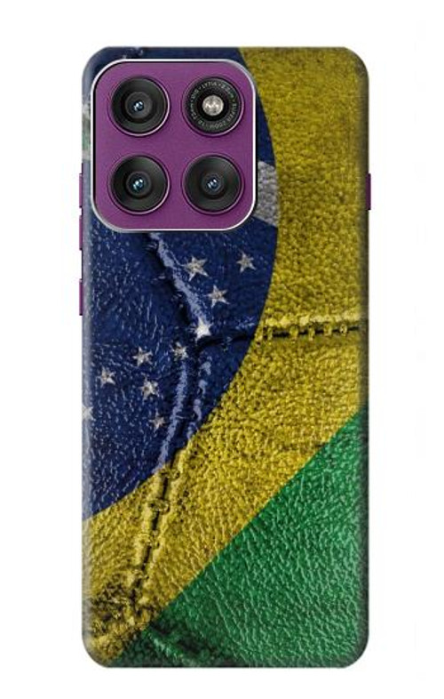 W3297 Brazil Flag Vintage Football Graphic Case Cover Custodia e Flip Case per Motorola Edge 60 Pro