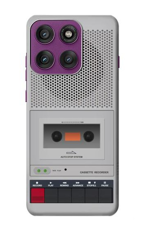 W3953 Vintage Cassette Player Graphic Case Cover Custodia e Flip Case per Motorola Edge 60 Pro