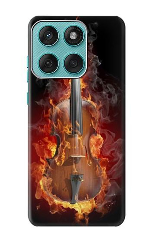 W0864 Fire Violin Case Cover Custodia e Flip Case per Motorola Edge 60 Fusion