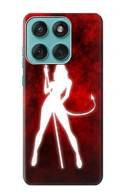 W2455 Sexy Devil Girl Case Cover Custodia e Flip Case per Motorola Edge 60 Fusion