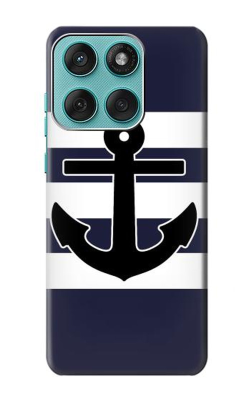 W2758 Anchor Navy Case Cover Custodia e Flip Case per Motorola Edge 60 Fusion