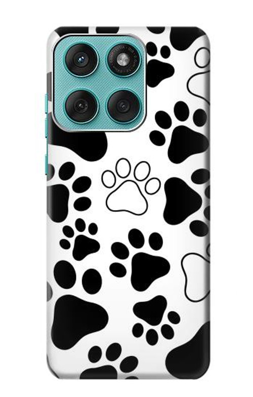 W2904 Dog Paw Prints Case Cover Custodia e Flip Case per Motorola Edge 60 Fusion
