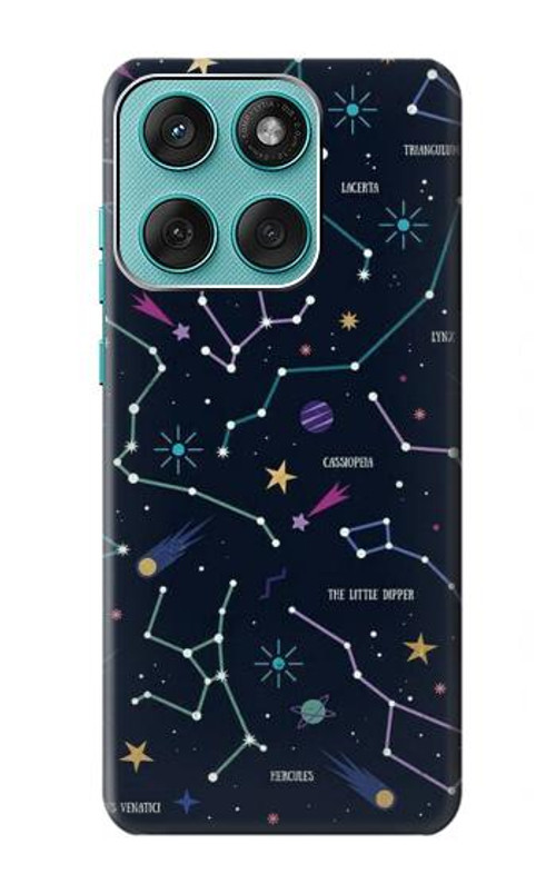 W3220 Star Map Zodiac Constellations Case Cover Custodia e Flip Case per Motorola Edge 60 Fusion