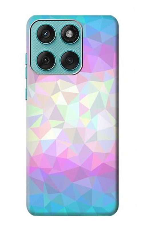 W3747 Trans Flag Polygon Case Cover Custodia e Flip Case per Motorola Edge 60 Fusion