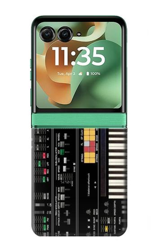 W0061 Synthesizer Case Cover Custodia e Flip Case per Motorola Razr 60, Razr 2025 W0061 Synthesizer Case Cover Custodia e Flip Case per Motorola Razr 60, Razr 2025