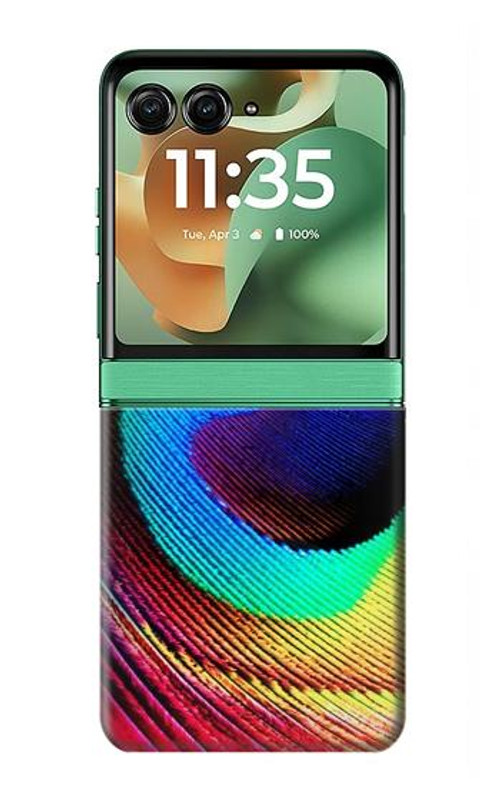 W0511 Peacock Case Cover Custodia e Flip Case per Motorola Razr 60, Razr 2025