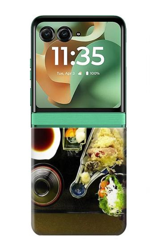 W0627 Japanese Food Case Cover Custodia e Flip Case per Motorola Razr 60, Razr 2025