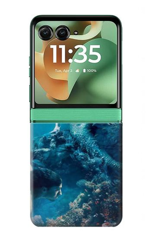 W0899 Mermaid Case Cover Custodia e Flip Case per Motorola Razr 60, Razr 2025