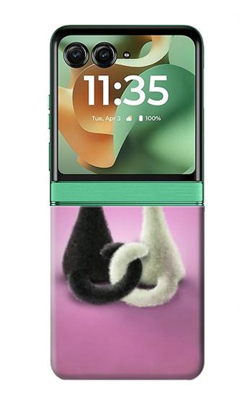 W1832 Love Cat Case Cover Custodia e Flip Case per Motorola Razr 60, Razr 2025