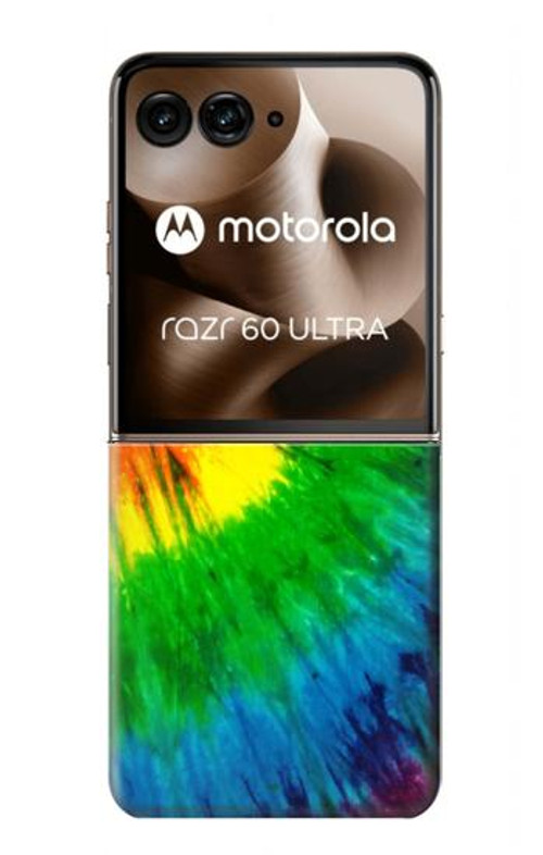 W3422 Tie Dye Case Cover Custodia e Flip Case per Motorola Razr 60 Ultra, Razr Ultra 2025