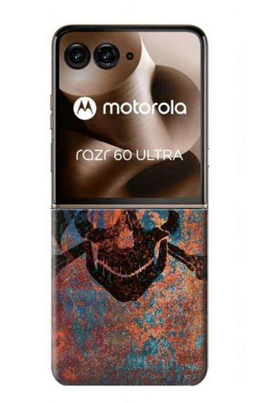 W3895 Pirate Skull Metal Case Cover Custodia e Flip Case per Motorola Razr 60 Ultra, Razr Ultra 2025