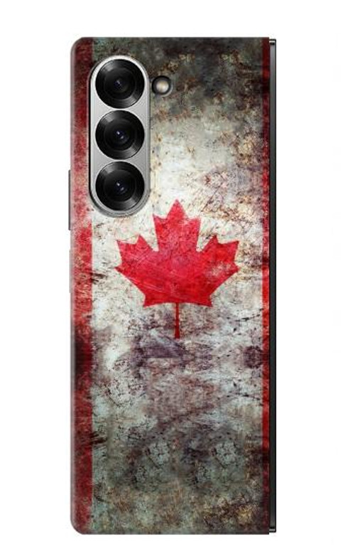 W2490 Canada Maple Leaf Flag Texture Case Cover Custodia e Flip Case per Samsung Galaxy Z Fold 7
