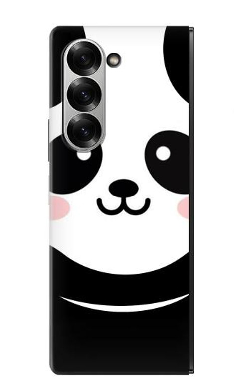W2662 Cute Panda Cartoon Case Cover Custodia e Flip Case per Samsung Galaxy Z Fold 7
