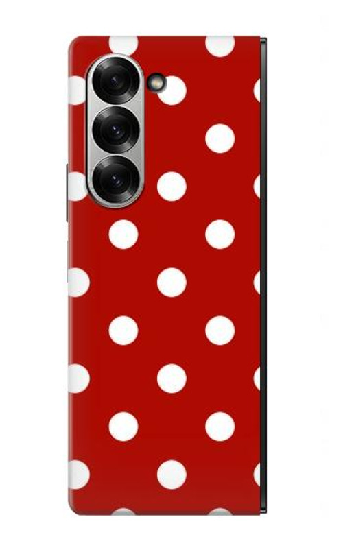 W2951 Red Polka Dots Case Cover Custodia e Flip Case per Samsung Galaxy Z Fold 7