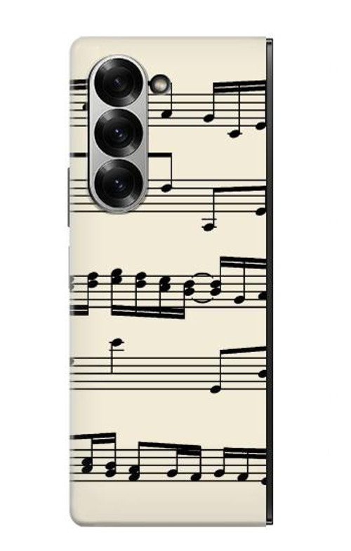 W3082 Music Sheet Case Cover Custodia e Flip Case per Samsung Galaxy Z Fold 7