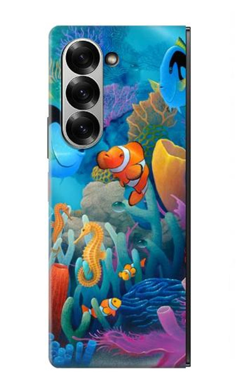 W3227 Underwater World Cartoon Case Cover Custodia e Flip Case per Samsung Galaxy Z Fold 7 W3227 Underwater World Cartoon Case Cover Custodia e Flip Case per Samsung Galaxy Z Fold 7