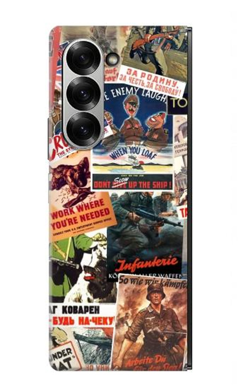 W3905 Vintage Army Poster Case Cover Custodia e Flip Case per Samsung Galaxy Z Fold 7