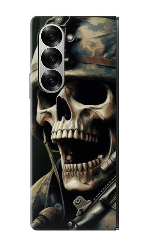 W4017 Skull Soldier Case Cover Custodia e Flip Case per Samsung Galaxy Z Fold 7