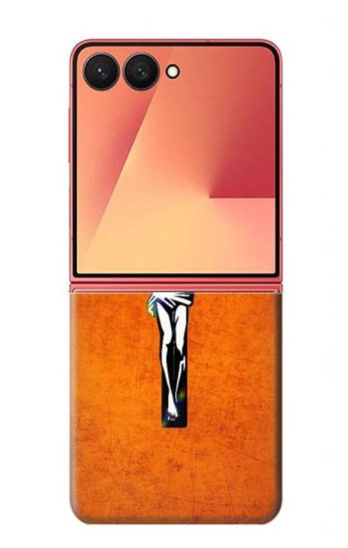 W2421 Jesus Christ On The Cross Case Cover Custodia e Flip Case per Samsung Galaxy Z Flip 7