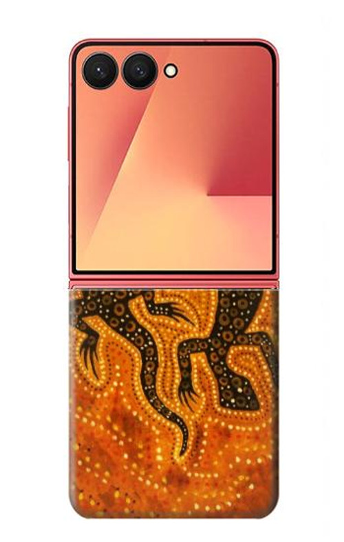 W2901 Lizard Aboriginal Art Case Cover Custodia e Flip Case per Samsung Galaxy Z Flip 7