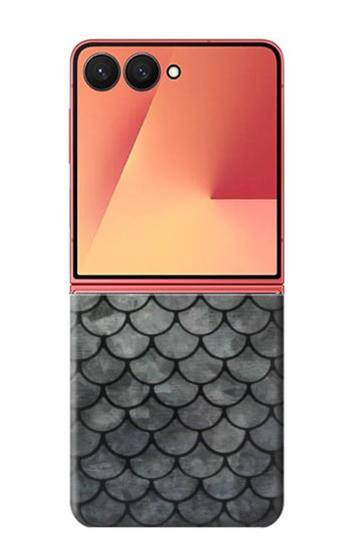 W2950 Silver Fish Scale Case Cover Custodia e Flip Case per Samsung Galaxy Z Flip 7