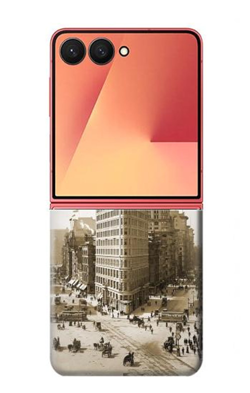 W3046 Old New York Flatiron Building Case Cover Custodia e Flip Case per Samsung Galaxy Z Flip 7