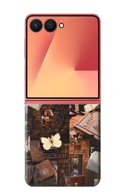 W3877 Dark Academia Case Cover Custodia e Flip Case per Samsung Galaxy Z Flip 7