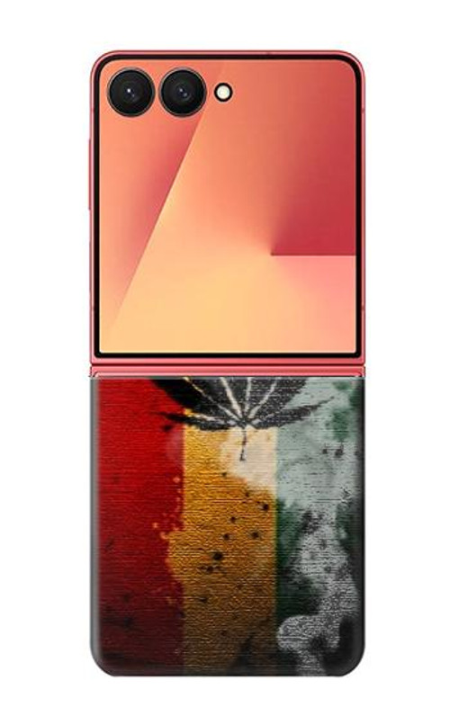 W3890 Reggae Rasta Flag Smoke Case Cover Custodia e Flip Case per Samsung Galaxy Z Flip 7