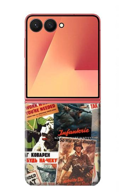 W3905 Vintage Army Poster Case Cover Custodia e Flip Case per Samsung Galaxy Z Flip 7