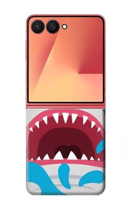 W3947 Shark Helicopter Cartoon Case Cover Custodia e Flip Case per Samsung Galaxy Z Flip 7