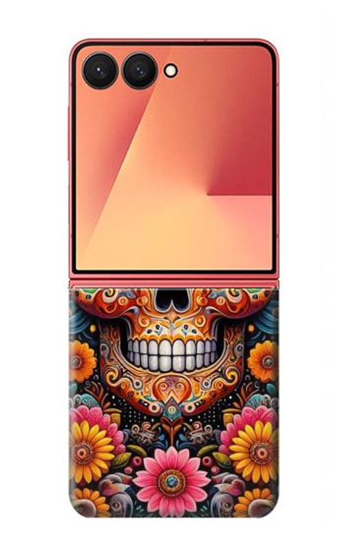 W3999 Mexican Skull Painting Case Cover Custodia e Flip Case per Samsung Galaxy Z Flip 7