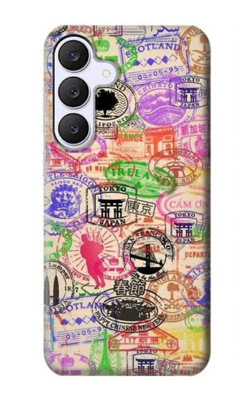 W3904 Travel Stamps Case Cover Custodia e Flip Case per Samsung Galaxy S25 FE
