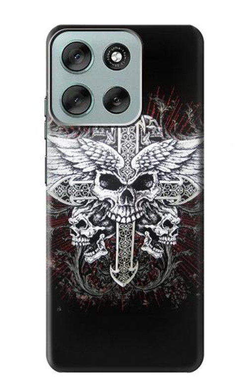 W1434 Skull Wing Tattoo Biker Case Cover Custodia e Flip Case per Motorola Moto G56 W1434 Skull Wing Tattoo Biker Case Cover Custodia e Flip Case per Motorola Moto G56