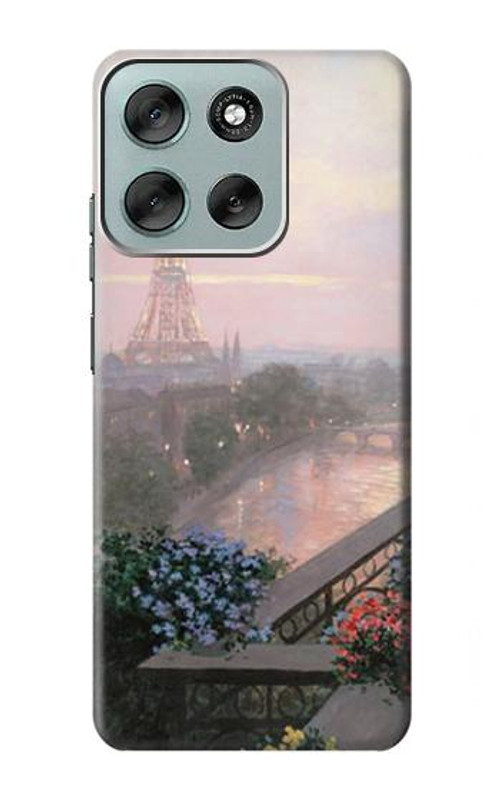 W1443 Terrace in Paris Eifel Case Cover Custodia e Flip Case per Motorola Moto G56 W1443 Terrace in Paris Eifel Case Cover Custodia e Flip Case per Motorola Moto G56
