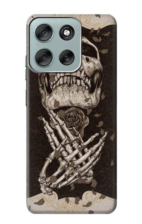 W1676 Skull Rose Case Cover Custodia e Flip Case per Motorola Moto G56 W1676 Skull Rose Case Cover Custodia e Flip Case per Motorola Moto G56