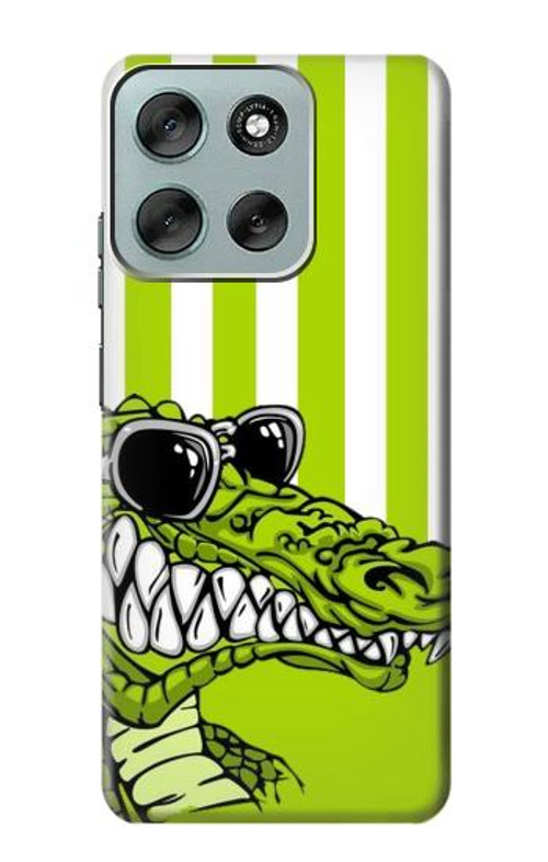 W2323 Funny Green Alligator Crocodile Case Cover Custodia e Flip Case per Motorola Moto G56 W2323 Funny Green Alligator Crocodile Case Cover Custodia e Flip Case per Motorola Moto G56