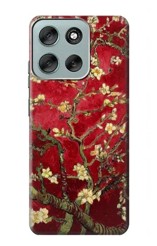 W2414 Red Blossoming Almond Tree Van Gogh Case Cover Custodia e Flip Case per Motorola Moto G56 W2414 Red Blossoming Almond Tree Van Gogh Case Cover Custodia e Flip Case per Motorola Moto G56