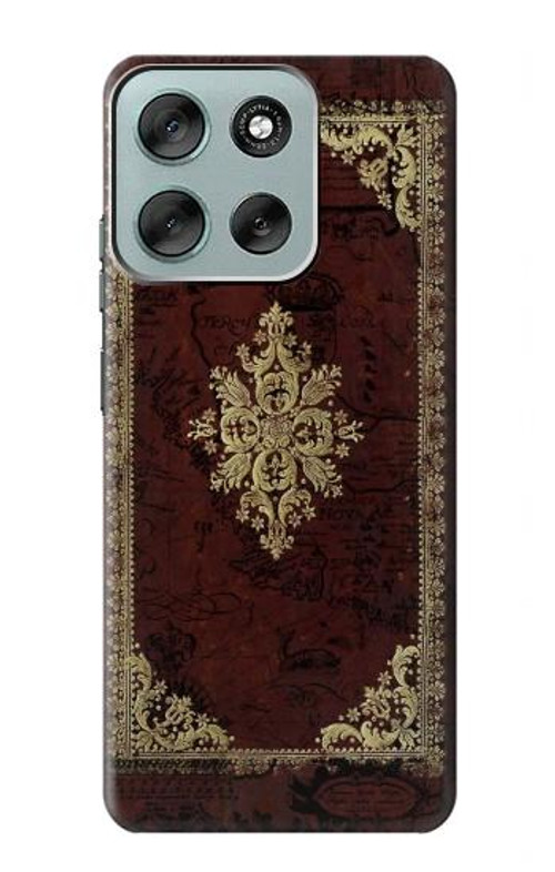 W3014 Vintage Map Book Cover Case Cover Custodia e Flip Case per Motorola Moto G56